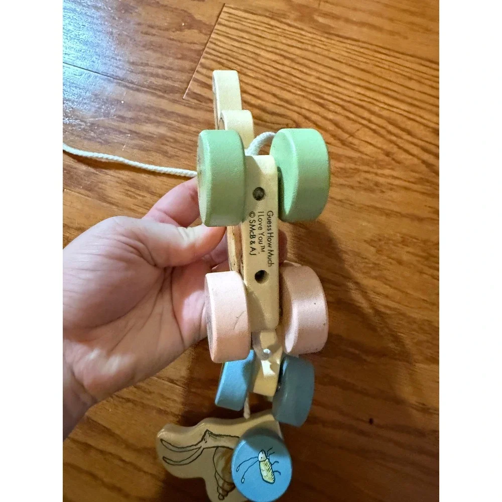Guess How Much I Love You Wood Bunny Pull Toy Gift for Babies & Toddlers NWOT